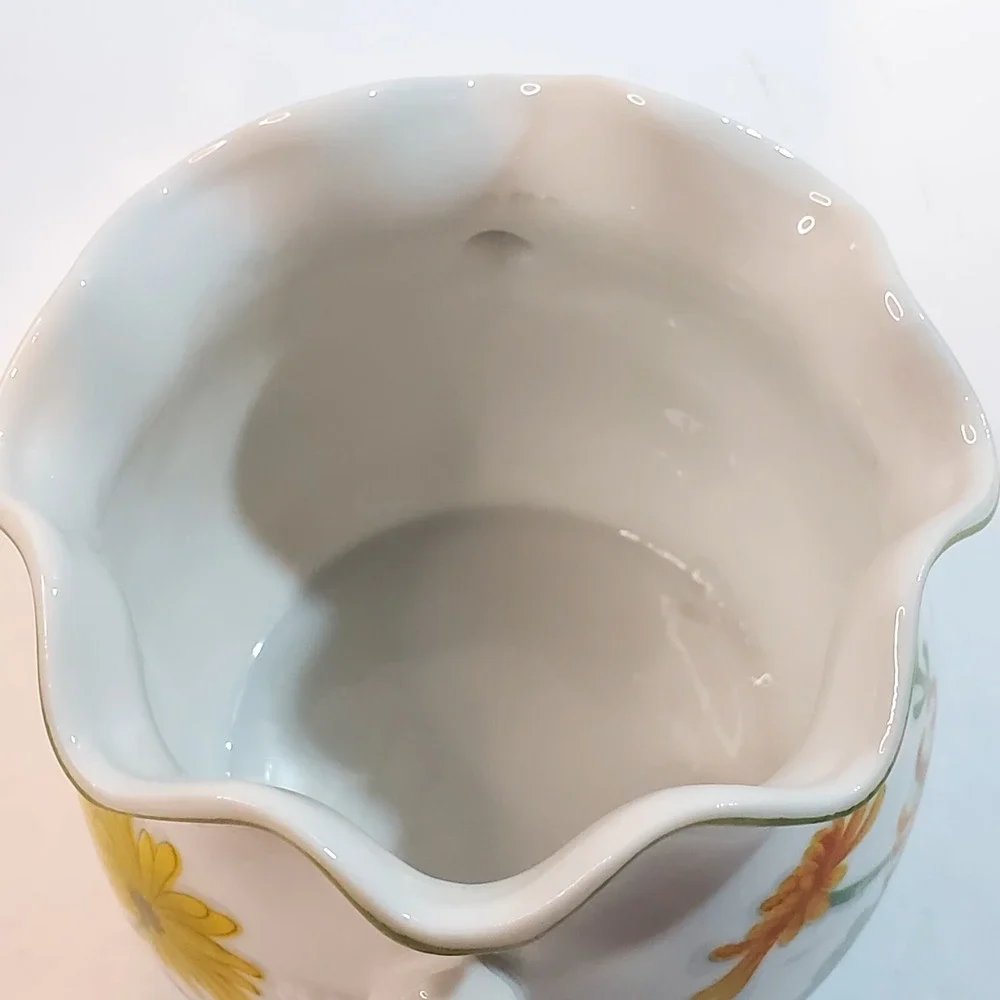 Vintage Seymour Mann Chrysanthemum Watercolor Eda Sugar Bowl Vase Planter